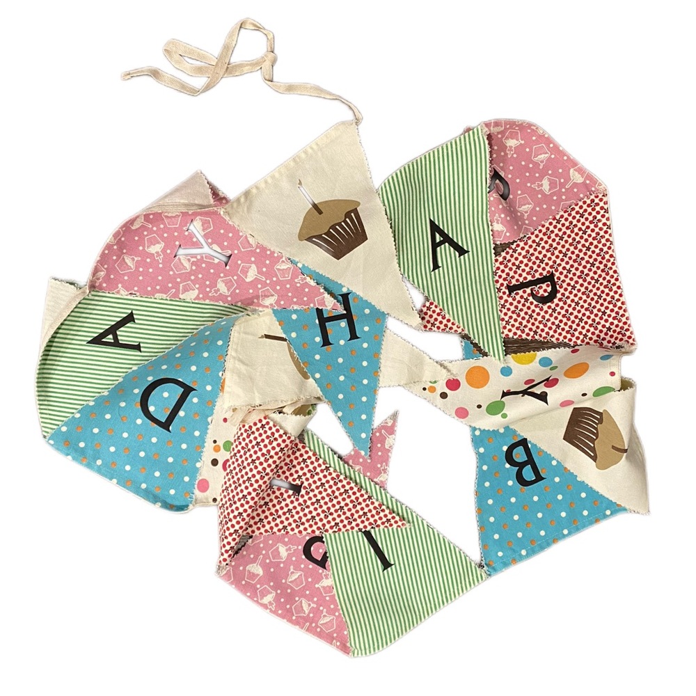 Fabric Happy Birthday Banner